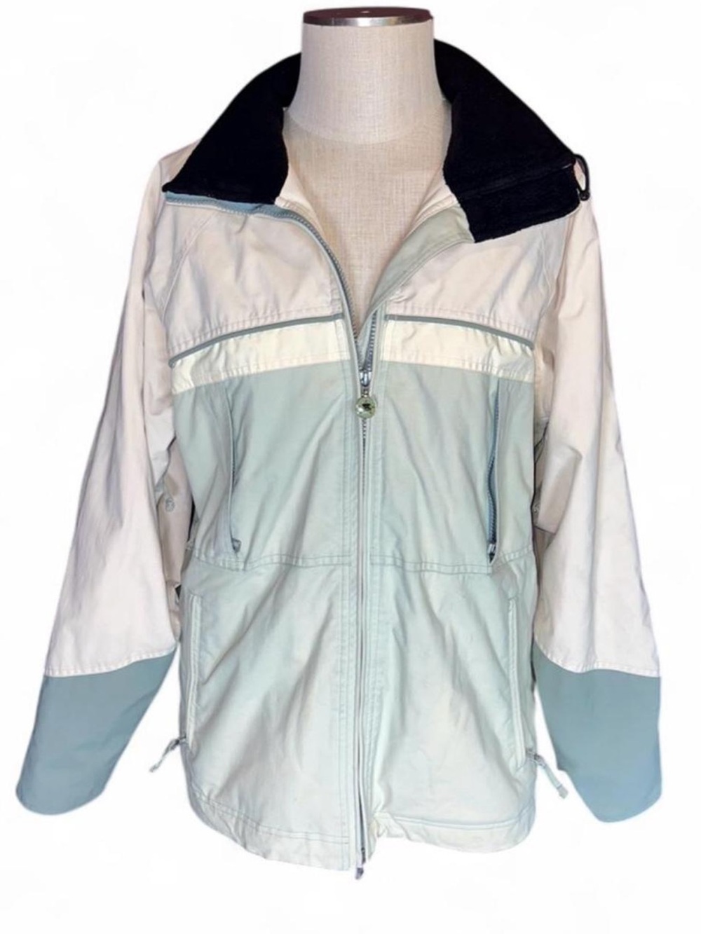 🩶Bombshell Vintage 90s Colorblock Zip-Up Ski Snowboarding Jacket Parka